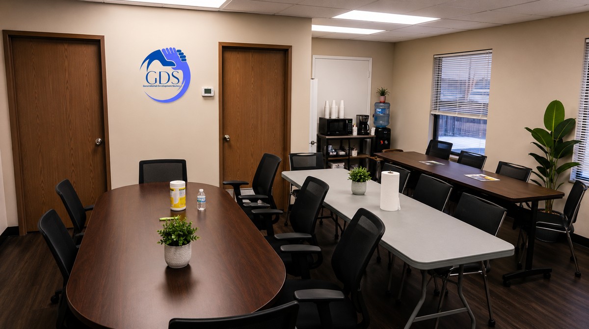 GDS Generational Development Society meeting room and community space