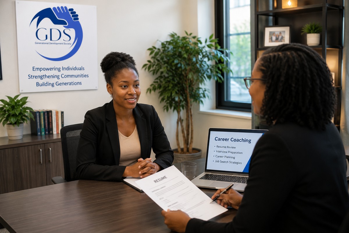 Career coaching session at GDS Employment Assistance