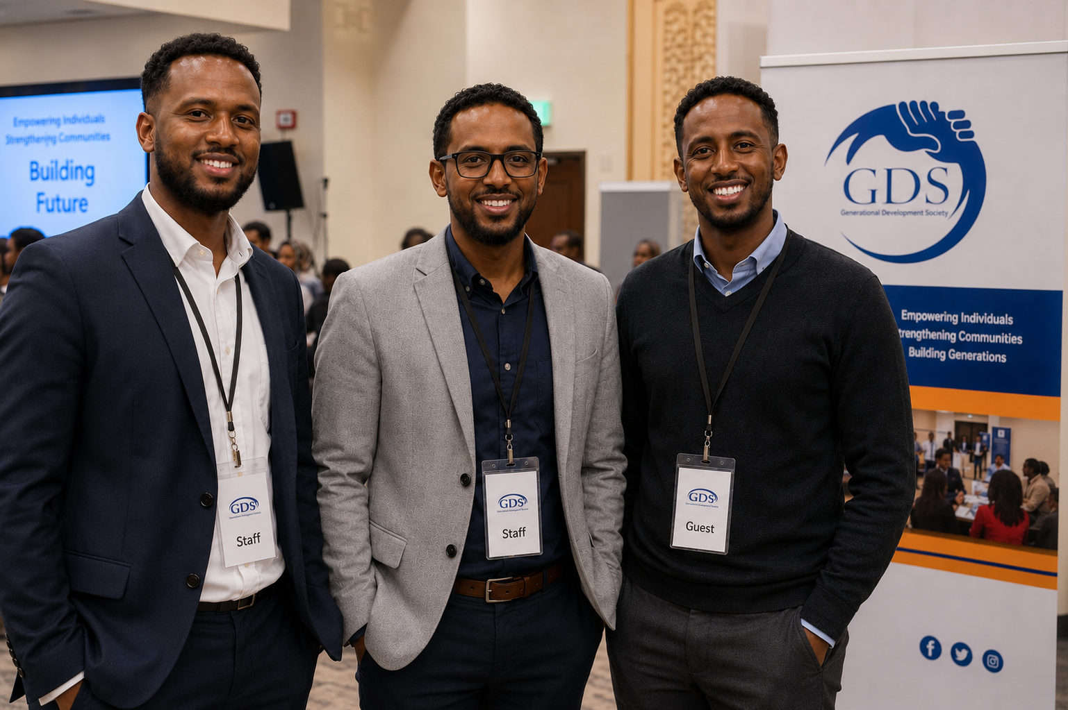 GDS leadership team members at a community conference